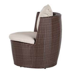 Ensemble de balcon Rattanesco Puca Polyrotin / Tissu - Marron / Beige