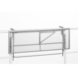 Balkon klaptafel Opal II staal/glas