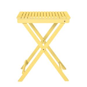 Set da balcone Betty Sue (3 pezzi) II Legno massello di acacia - Giallo pastello