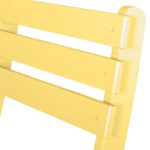 Set da balcone Betty Sue (3 pezzi) II Legno massello di acacia - Giallo pastello