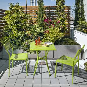 Set mobili da giardino Pini (3 pezzi) Acciaio - Verde chiaro