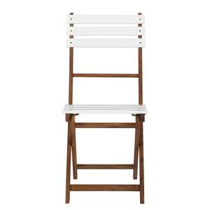 Ensemble de mobilier de balcon Betty Sue 3 éléments - Acacia massif - Blanc