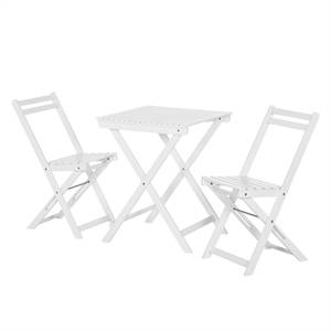 Ensemble de balcon Betty Sue Acacia massif Blanc