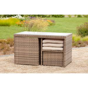 Set balcone Merano (11 pezzi) Marrone - Materiale sintetico - Rattan sintetico