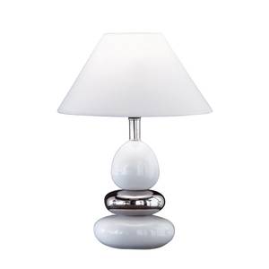 Lampe de bureau Balon 1 ampoule - Chrome / Abat-jour - Blanc