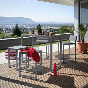 Ensemble de bar de jardin Montego 5 éléments - Aluminium / Polywood