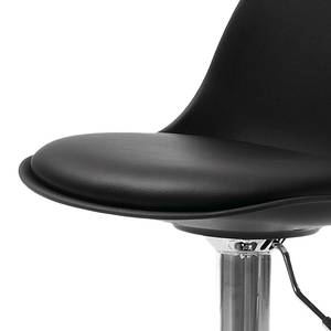 Tabouret de bar Batya (lot 2) kunststof/kunstleer - Noir