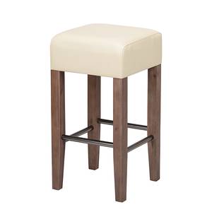 Barhocker Delia Akazie massiv / Kunstleder - Beige