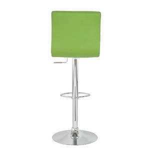 Tabouret de bar Fitzgerald Imitation cuir - Vert pomme / Chrome - 1 tabouret