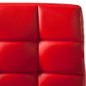 Sedia da bar Fitzgerald similpelle - Rosso / Cromo - 1 sedia