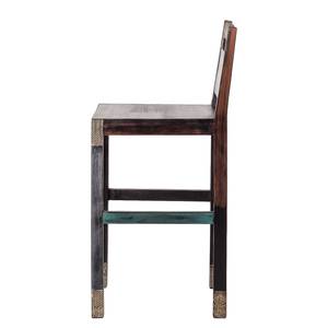 Tabouret de bar Goa Acacia / Manguier partiellement massif - Multicolore