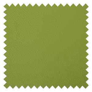 Tabouret de bar Hemingway Imitation cuir - Vert / Surpiqûres blanches
