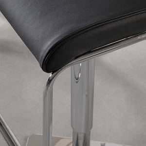 Tabouret de bar Maura Cuir véritable noir