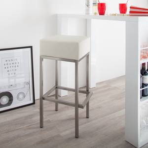 Tabouret de bar Mijas Imitation cuir - Blanc