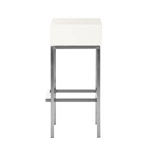 Tabouret de bar Mijas Imitation cuir - Blanc