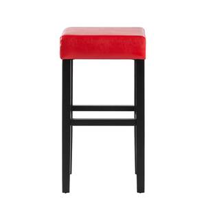 Tabouret de bar Nello (lot 2) Cuir synthétique - Rouge