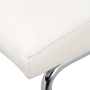 Tabouret de bar Rumba Imitation cuir - Blanc