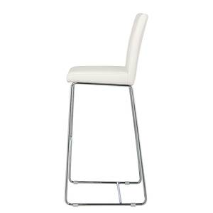 Tabouret de bar Rumba Imitation cuir - Blanc