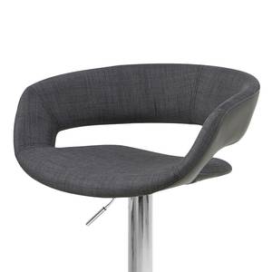 Tabourets de bar Sumaika (lot de 2) Tissu - Anthracite