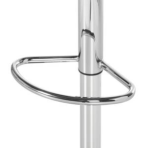 Tabouret de bar Vincent Imitation cuir - Marron foncé / Chrome