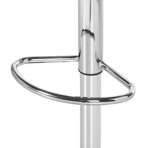 Tabouret de bar Vincent Imitation cuir - Blanc / Chrome