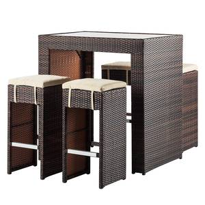 Barset Paradise Lounge (5-delige set) bruin polyrotan