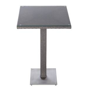 Table et tabourets de bar Villanova Polyrotin gris