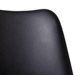 Chaise de bar ALEDAS coque en plastique Noir - Lot de 2