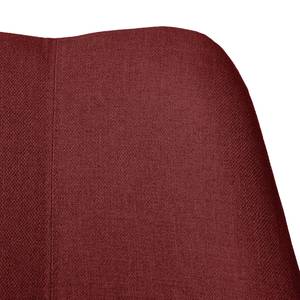 Chaises de bar Aledas II Tissu / Caoutchouc massif - Rouge foncé - Lot de 2