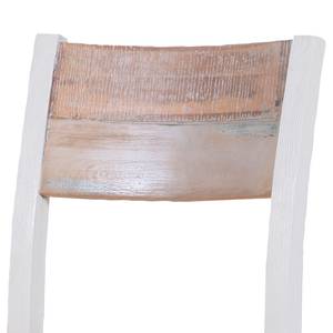 Chaise de bar Doral Acacia massif Marron / Blanc