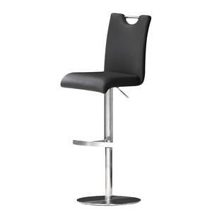 Tabouret de bar Ed Noir - Tulipe - Cuir synthétique