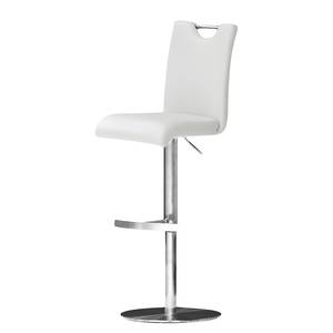 Tabouret de bar Ed Blanc - Tulipe - Cuir synthétique