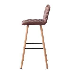 Barstoelen Emelle I (2-delige set) kunstleer/beukenhout - bruin/buikenhout