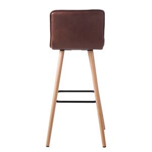 Barstoelen Emelle I (2-delige set) kunstleer/beukenhout - bruin/buikenhout