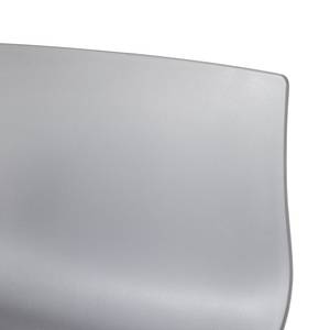 Barstuhl Falkland Kunststoff / Metall - Lichtgrau - Chrom glänzend - Einzelstuhl