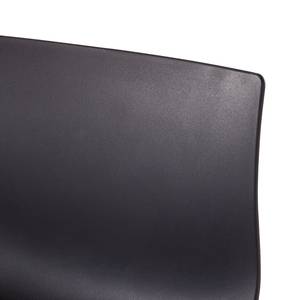 Chaise de bar Falkland Matière synthétique / Métal - Noir - Chrome brillant - 1 chaise