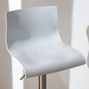 Sedia da bar Falkland Plastica/Metallo - Bianco - Cromo lucido - 1 sedia