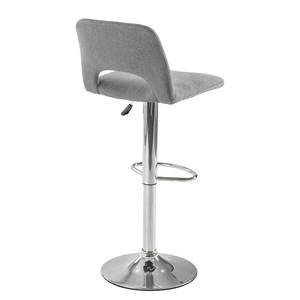 Barstoelen Fredonia (2-delige set) geweven stof/metaal - grijs