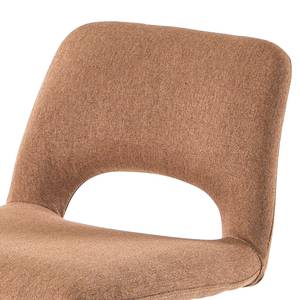 Chaise de bar Fredonia (lot de 2) Tissu / Métal - Brun doré