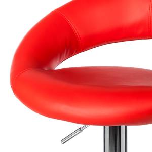 Chaise de bar Hemingway- Imitation cuir Rouge