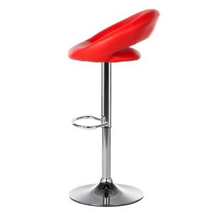 Chaise de bar Hemingway- Imitation cuir Rouge