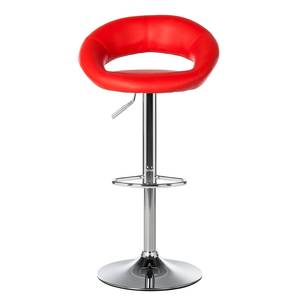 Chaise de bar Hemingway- Imitation cuir Rouge