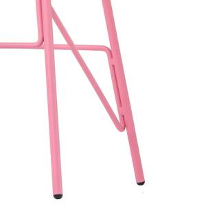 Barstuhl Hennes Eiche massiv / Metall - Pink - Höhe: 84 cm