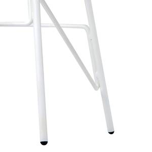 Chaise de bar Hennes Chêne massif / Métal - Blanc - Hauteur : 84 cm