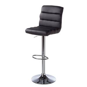 Chaise de bar Kamloops Imitation cuir / Métal - Noir - 1 chaise
