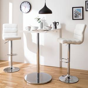 Chaise de bar Kamloops Imitation cuir / Métal - Blanc - 1 chaise