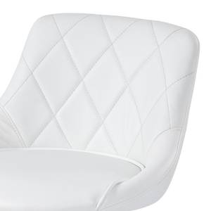 Chaise de bar Komati (lot 2) Imitation cuir - Blanc / Chrome