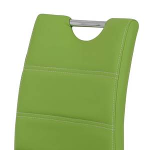 Chaises de bar Malte (lot de 2) Cuir synthétique - Vert pomme