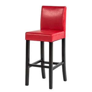 Sedia da bar Nello (set 2) Similpelle - Rosso