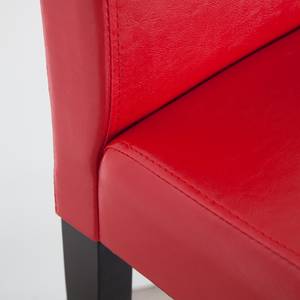 Chaise de bar Nello (lot 2) Cuir synthétique - Rouge